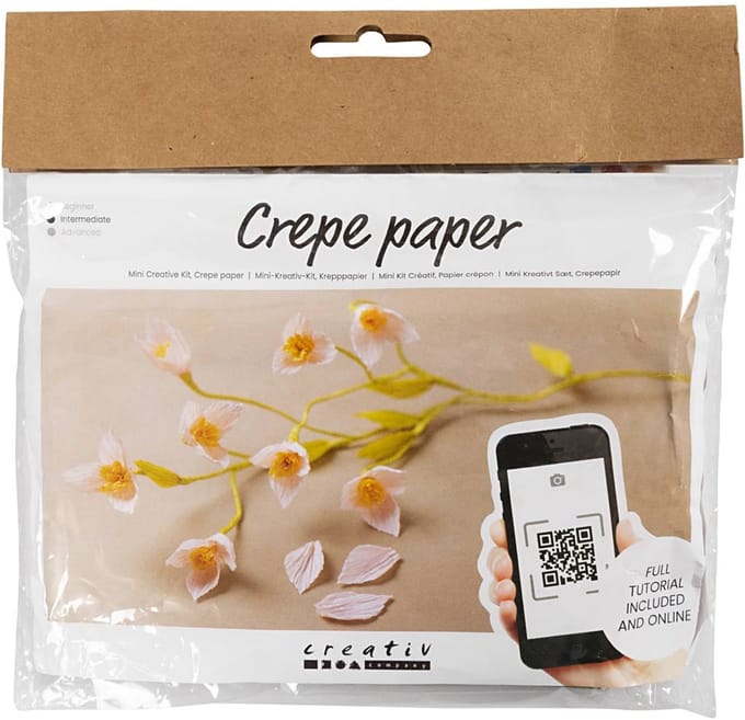CC Creatieve Mini Hobbyset Crêpepapier Bloemen Kersentak