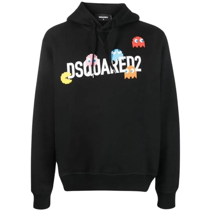 Dsquared2 Pac Man Cool Fit Zwarte Hoodie