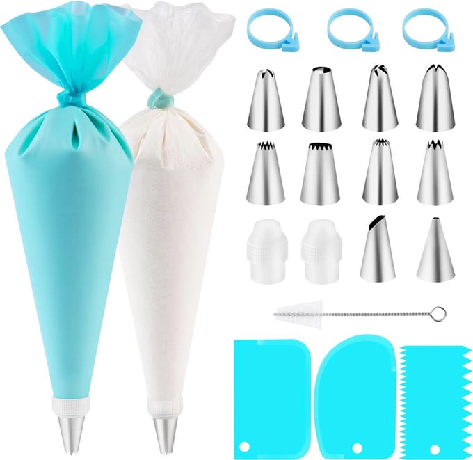 La'Moussawi ® Complete Set van Decoratiegereedschap voor Taarten en Gebak met 120 Accessoires