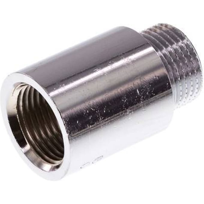 G 3/8'' F/M Verchroomd Messing Verlengstuk DIN 3523 - 25 mm