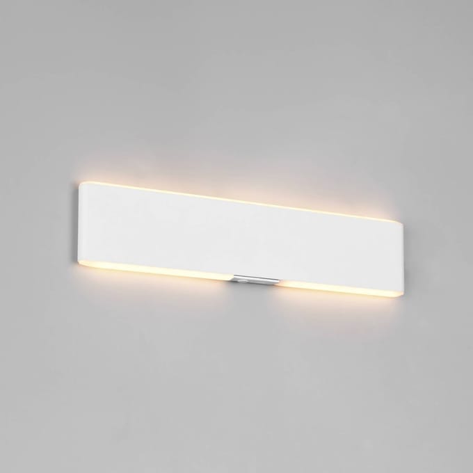 Trio Lighting LED wandlamp op accu Conchita, breedte 32 cm, wit, metaal, CCT