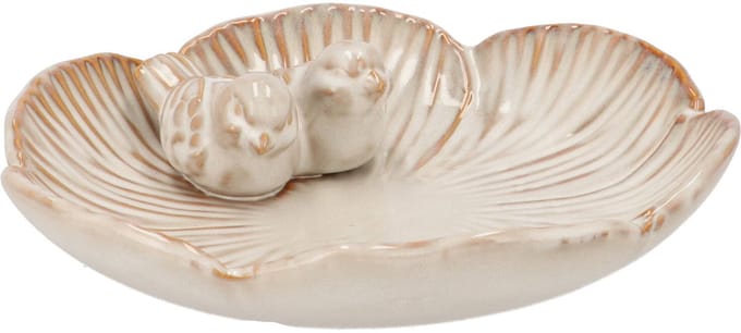 Daan Kromhout - Vogelbad - Schaal - Vogelvoederplek - Wit - Robuust - Keramiek - 26x7cm