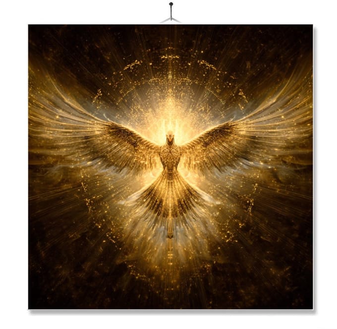 Tegel Met Opdruk | Phoenix | Cadeau | Inclusief Geschenkdoos | Standaard | Ophangsysteem