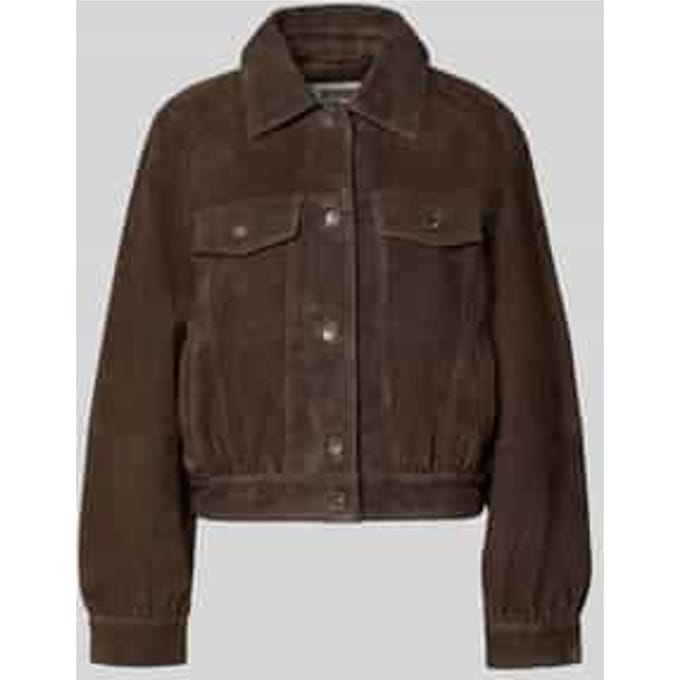 Leren jack met borstzakken model 'MARWICK'