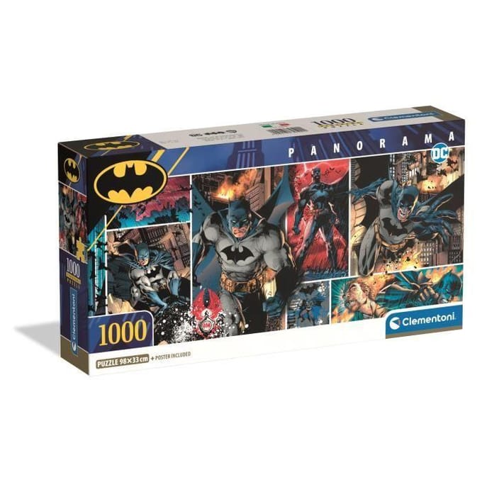 Clementoni - Puzzel - 1000 Stukjes - Batman Panorama - Compact Box - Puzzel Voor Volwassenen