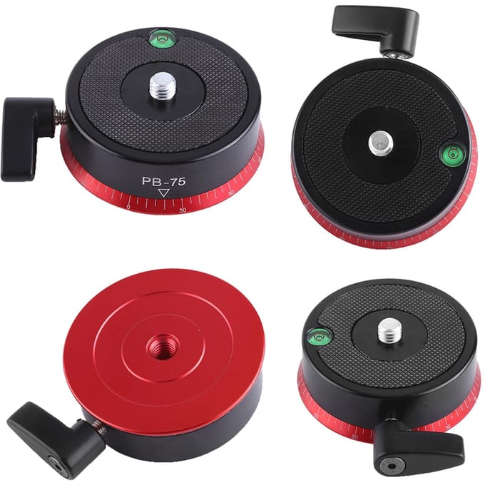 Aluminiumlegering Panorama Kogelstatiefkop Met Waterpas En 3/8 Inch Schroef black