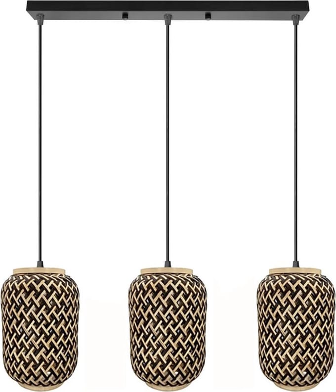 Toolight App1425-3Cp Hanglamp Zwart 76X16X24Cm