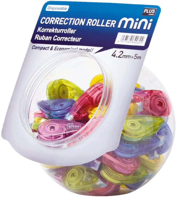 plus japan correctieroller mini 4-2mmx5 m-50 stuks display