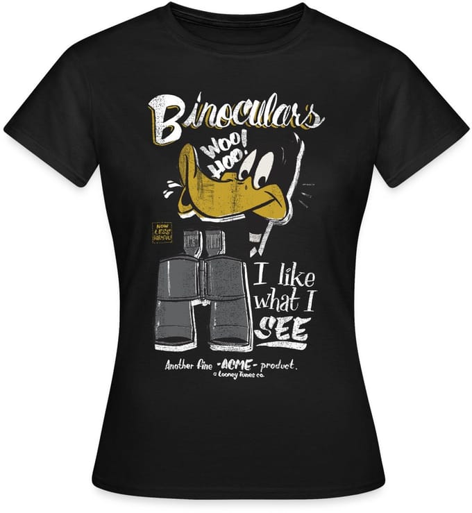 Looney Tunes Daffy Duck Binoculars T-Shirt Dames