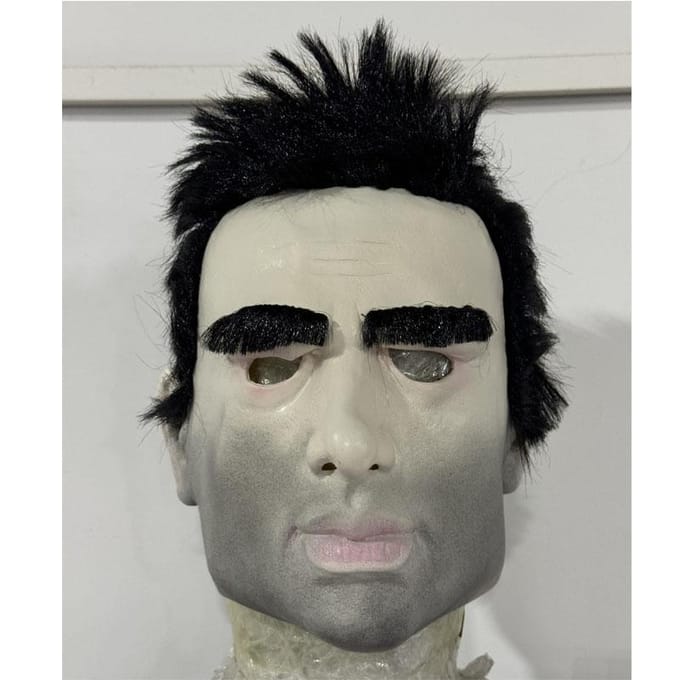 Masque en latex homme beau d'âge mûr One size fits all adults beige