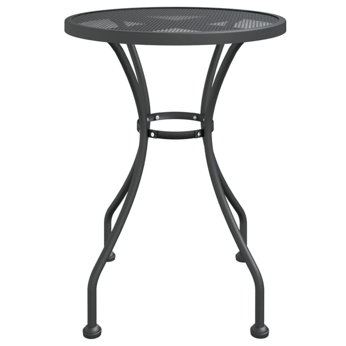vidaXL - Tuintafel - Ø60x72 - cm - metaalgaas - antracietkleurig