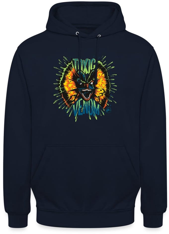 Jurassic World Dilophosaurus Toxic Hoodie Unisex