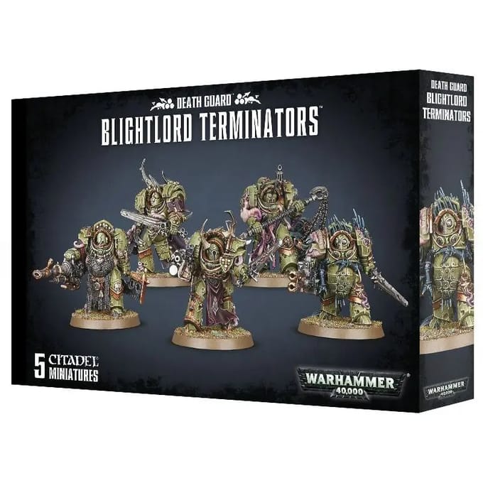 Beeldje Games Workshop Warhammer 40k - Death Guard Blightlord Terminators