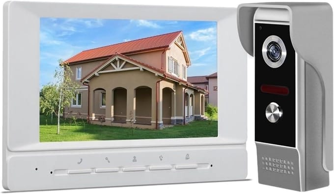 Video Intercom Systeem - Deurbel Camera Kit - Beveiliging Thuis - 7 Inch Kleurenscherm - 100 Meter Bereik - Zwart