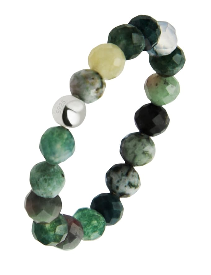good.designs Ring met kralen van natuursteen