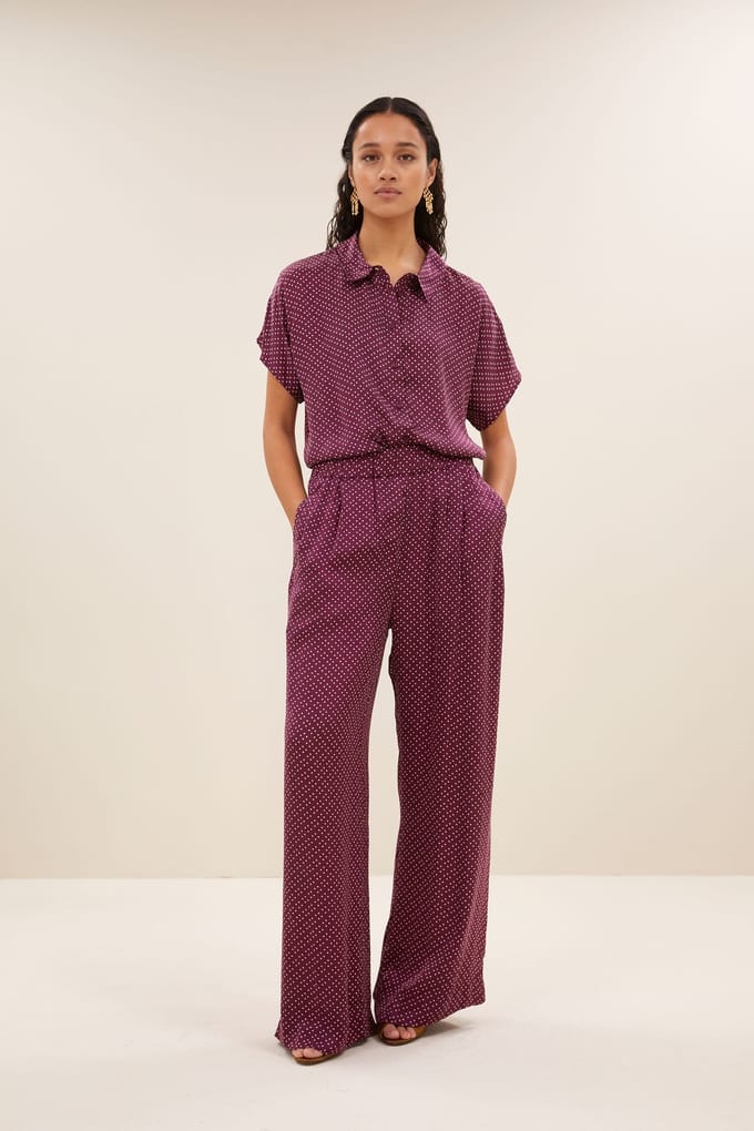 By-Bar Benji Pixel Pants Pixel Print Größe: S | Ausgestellte Hosen Outlet | Damen
