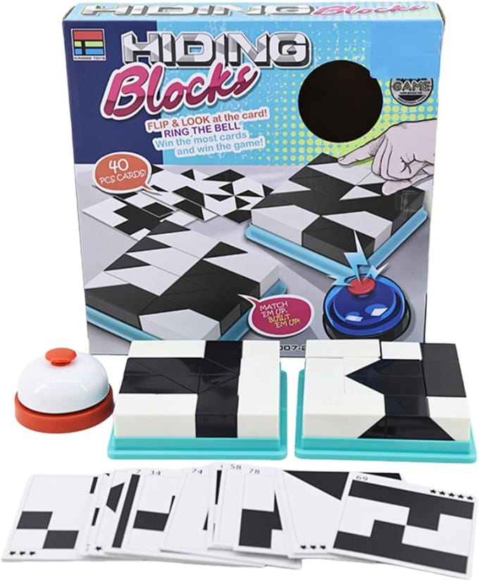 Puzzelblokken Kinderen - Educatief Speelgoed - Cognitieve Ontwikkeling - Met Opbergbak - 26x26x5.5 cm - Multicolor
