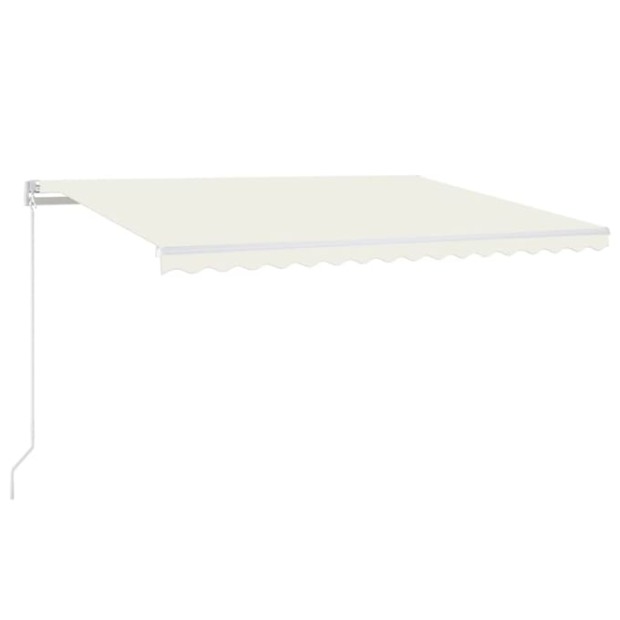 vidaXL - Uitschuifbare - luifel - Crèmekleurig - 450 - × - 350 - cm