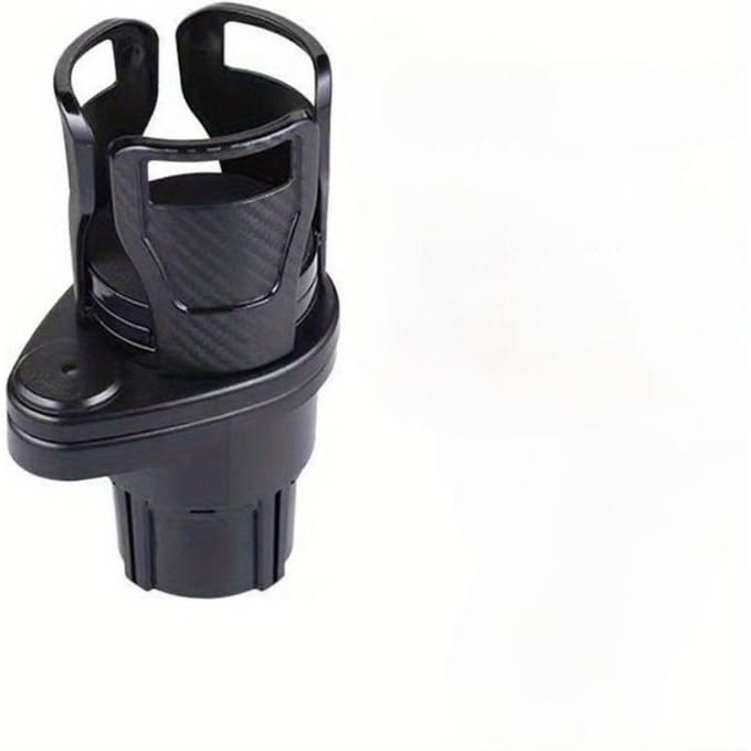 Extenseur de porte-gobelet de voiture, adaptateur de voiture, double support de verre multifonctionnel réglable avec support pour téléphone, organisateur d'aromathérapie noir