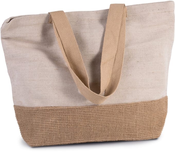 Kimood Rustieke shopper/reistas KI0258 - Rustic Natural / Natural - One size