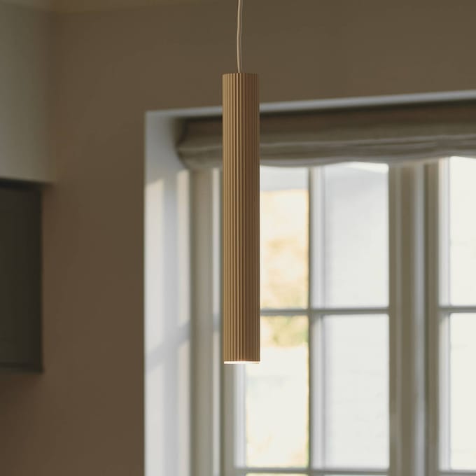 Nordlux Hanglamp Vico, metalen kap, 1-lamp, beige