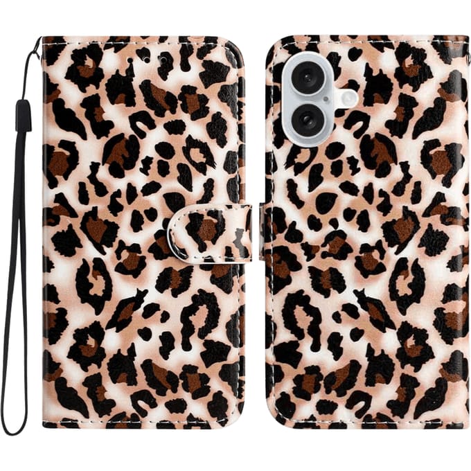 Comfycase Apple iPhone 17 Bookcase Luipaardprint Meerkleurig