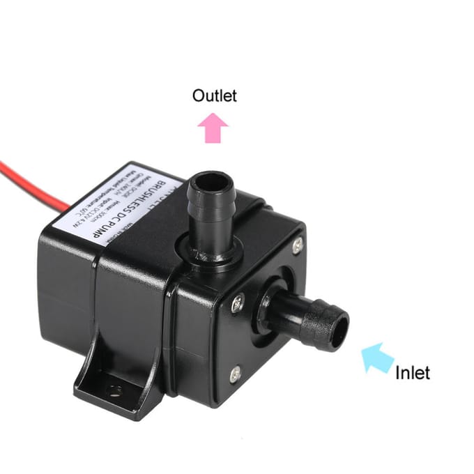 Anself DC12V 4.2W Mini borstelloze dompelpomp voor aquarium, aquarium, fontein, bloempot black