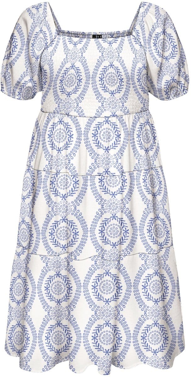 Vero Moda Curve Gesmokte jurk VMCROKAYA Midi-jurk