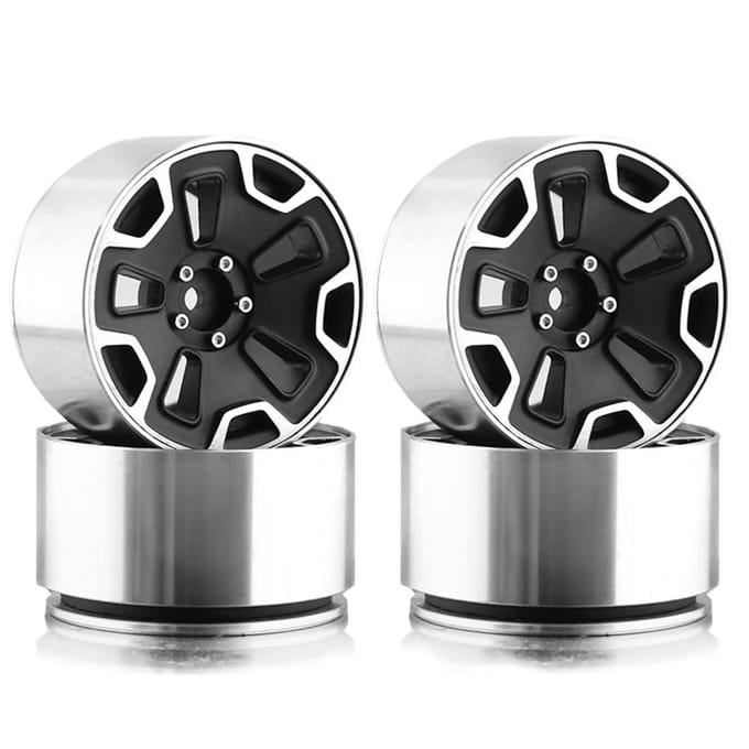 4 pièces de remplacement de moyeu de jante de roue Beadlock robuste 2.2    pour Axial SCX10 Wraith Capra RR10 RBX10 argenté