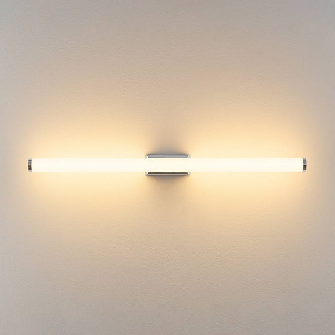 Molto Luce LED wandlamp VINA M, chroomkleurig, breedte 60 cm, IP44, CCT