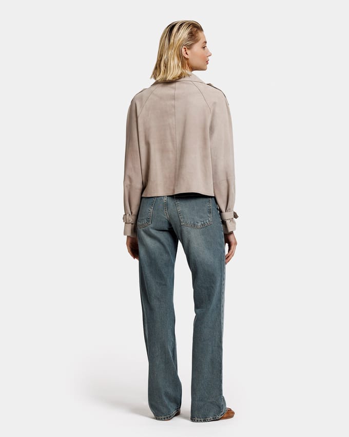 ALTER EGO Florine Jacket Grey Taupe Größe: S | Cropped-Jacken Outlet | Damen | Schwarz
