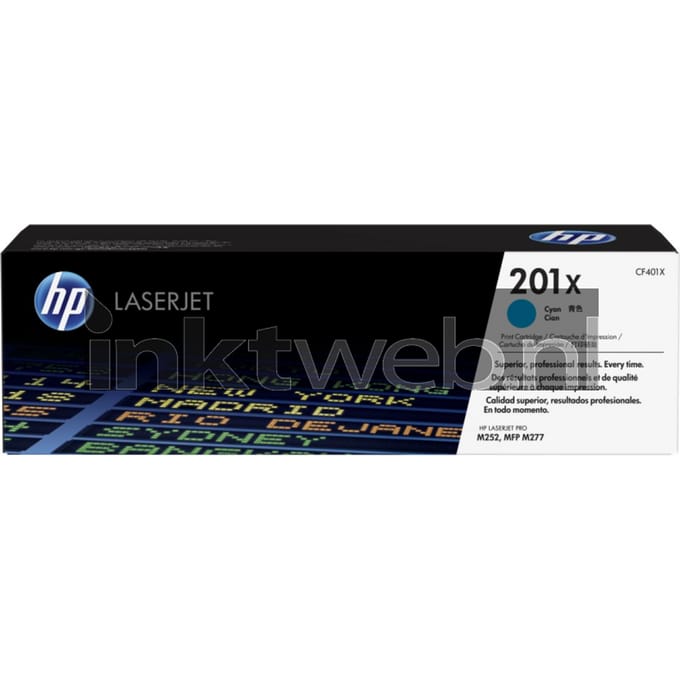 Tonercartridge hp cf401x 201x blauw