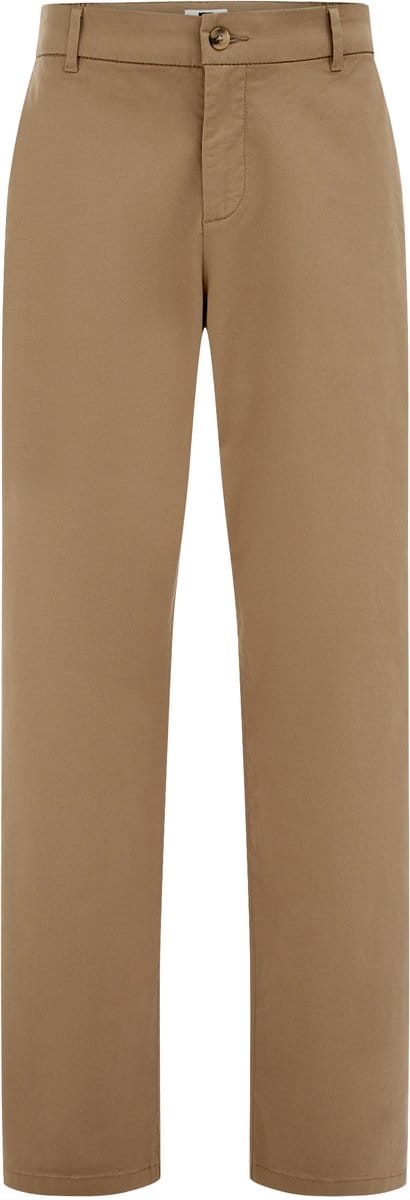 WE Fashion Heren regular fit broek met elastieke broekband