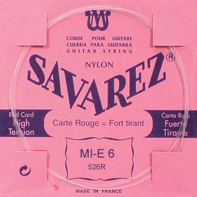 Snaar klassieke gitaar E-6 Savarez 526-R (dikste snaar)