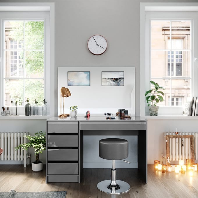 Vicco Sherry Kaptafel – 120 cm met kruk Grijs