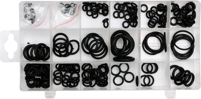 Yato - O-ring Set - 225 Stuks - Verschillende Maten - Chemisch Bestendig