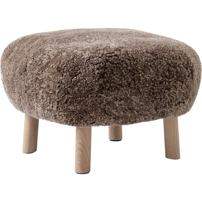 &Tradition Little Petra Poef - sheepskin sahara - oiled oak