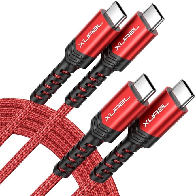 100W USB C naar USB C Kabel (2 Pack, 3m) - Snelle 5A Oplader voor Nintendo Switch, iPhone 16 Pro Max, Samsung Galaxy en MacBook