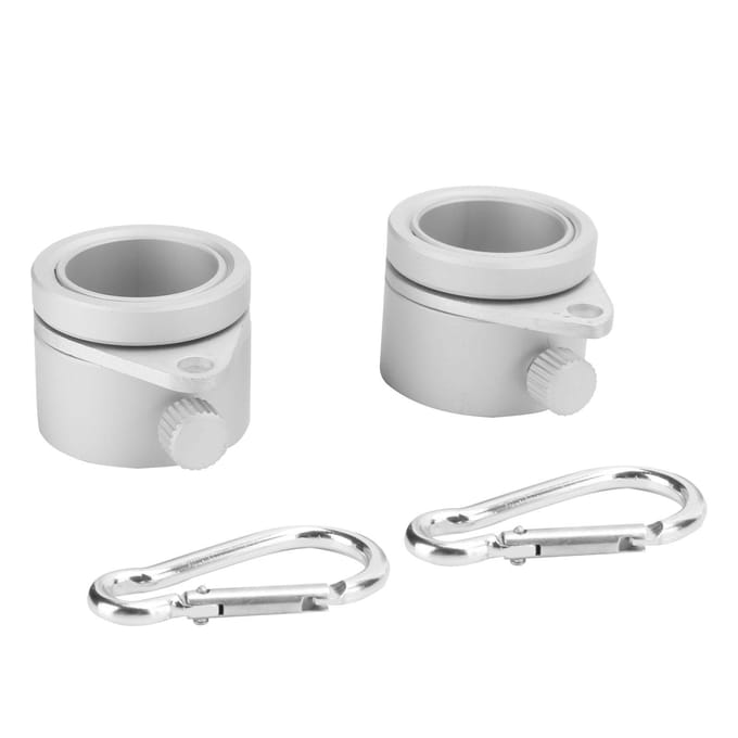 2 Pièces 1 pouce Anneaux de Montage de Mât Rotatifs Alliage d'Aluminium Clip de Mât avec Vis Réglable
