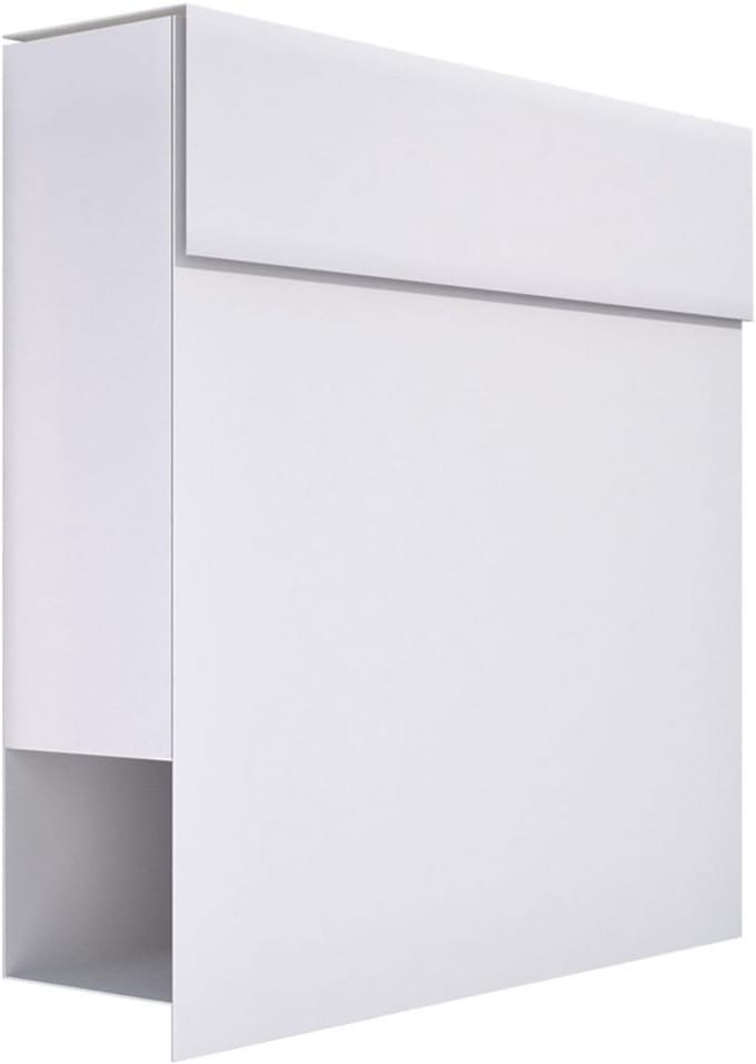 Wandbrievenbus met krantenvak Onder Antennes Design Wit