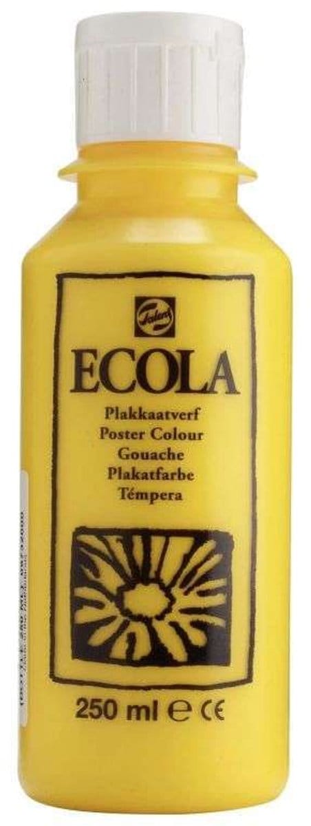 Ecola plakkaatverf 200 Geel 250ML