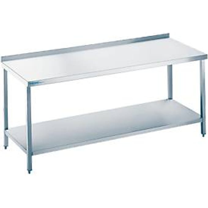 Werktafel van rvs met legbord, 850 x 700 x 1400 mm