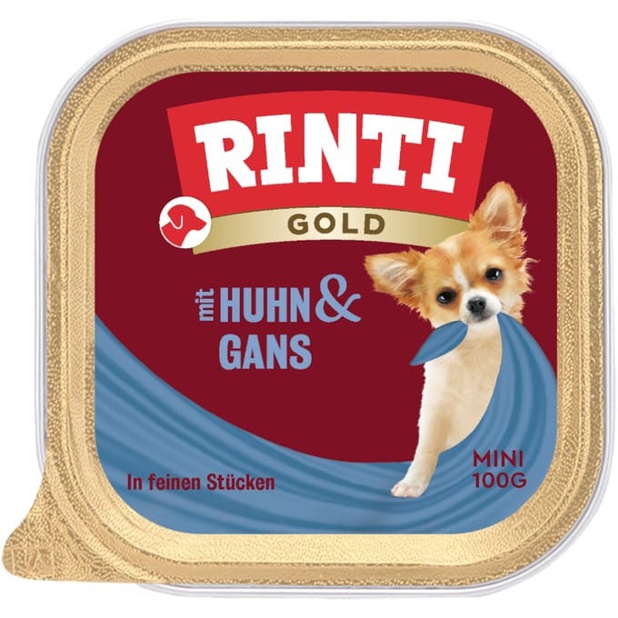 6x100g Gold Mini Kip & Gans Rinti Hondenvoer