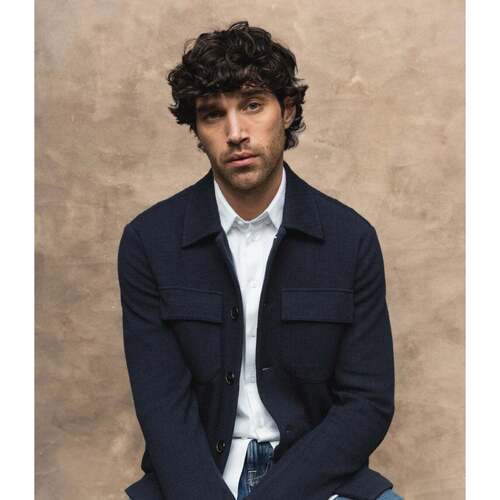 Onderhemd Mos Mosh Austin Knit Overshirt Navy