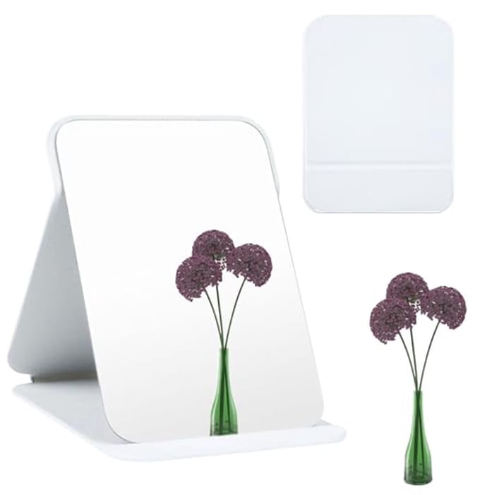 Inklapbare make-upspiegel voor reizen en thuis, staande cosmeticaspiegel 16 x 11 cm