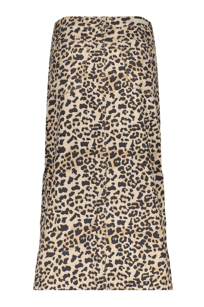 Geisha Jeans Skirt Sand/combi Leopard Print Größe: L | Midiröcke Outlet | Damen | Braun