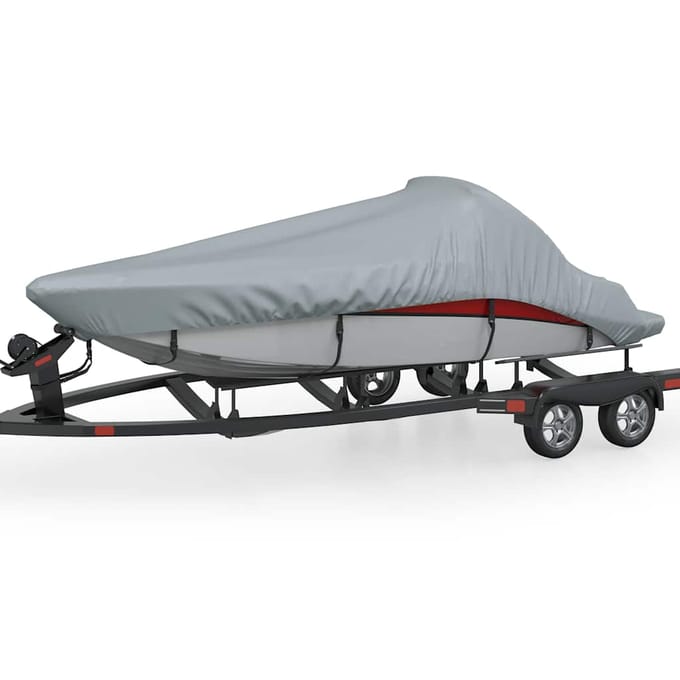 vidaXL - Boothoes - grijs - 610-671 - cm - (lengte) - 254 - cm - (breedte)