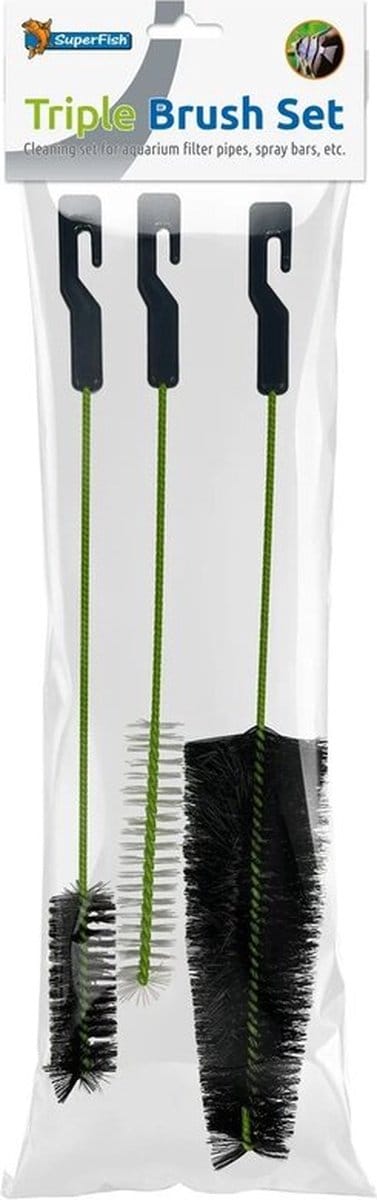 SuperFish Driedelige Reiniging Borstel Set - Aquarium Algen Borstels