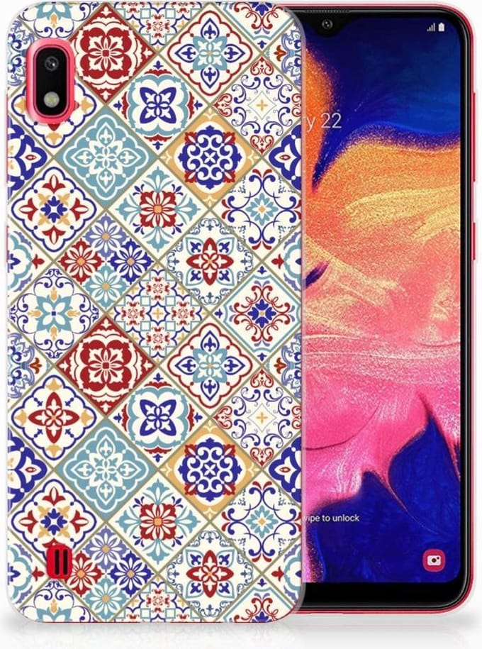 Samsung Galaxy A10 TPU Siliconen Hoesje Tiles Color