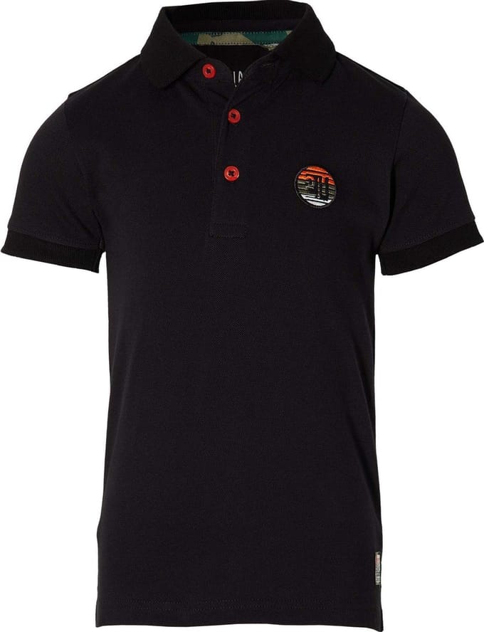 Quapi Polo shortsleeve Farrel zwart - maat 92